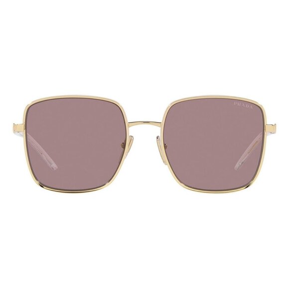 New PRADA Gold Square PR 55YS ZVN06I Sunglasses Women - Picture 2 of 4